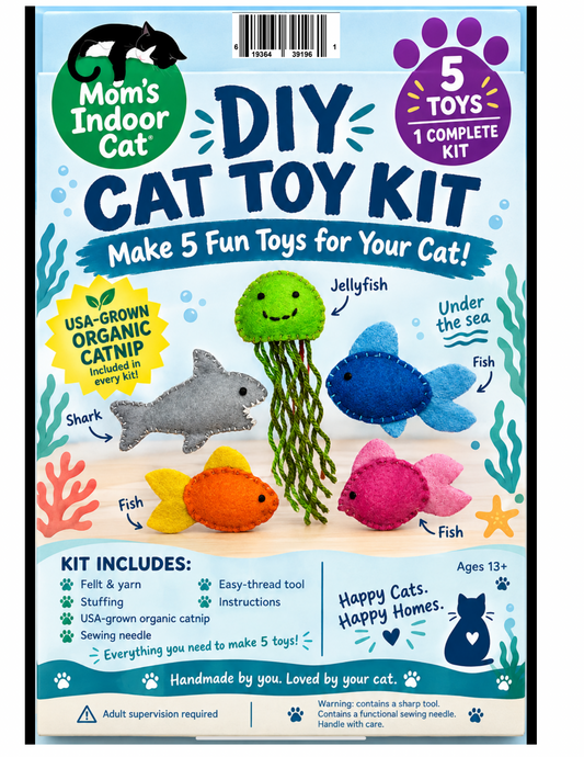 DIY Felt Cat Toy Kit - Under the Sea